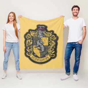 Harry Potter   Hufflepuff Crest Patch Fleece Blanket