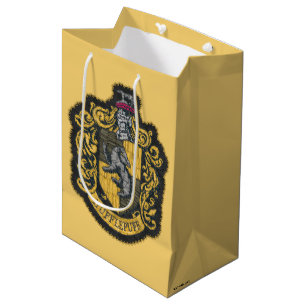 Harry Potter   Hufflepuff Crest Patch Medium Gift Bag