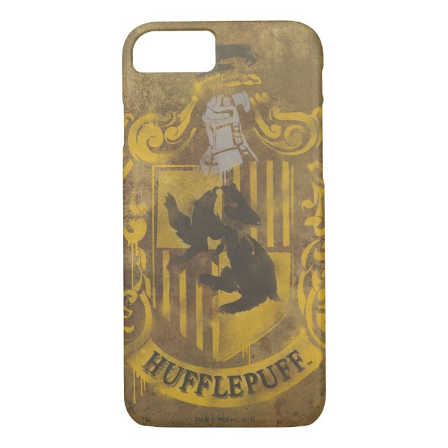 Harry Potter | Hufflepuff Crest Spray Paint Case-Mate iPhone Case (Back)