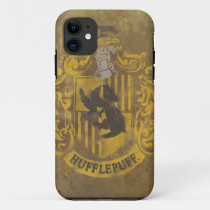 Harry Potter   Hufflepuff Crest Spray Paint iPhone 11 Case