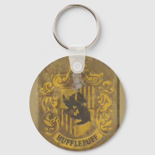Harry Potter   Hufflepuff Crest Spray Paint Key Ring
