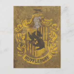 Harry Potter Hufflepuff Crest Spray Paint Postcard