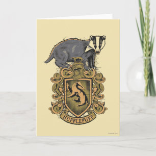 Harry Potter Hufflepuff Crest with Badger Card