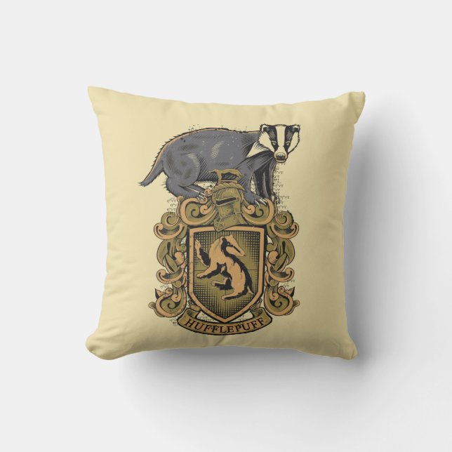 Harry Potter | Hufflepuff Crest with Badger Cushion (Front)