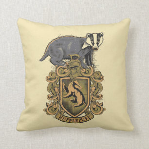 Harry Potter Hufflepuff Crest with Badger Cushion