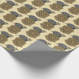 Harry Potter   Hufflepuff Crest with Badger Wrapping Paper