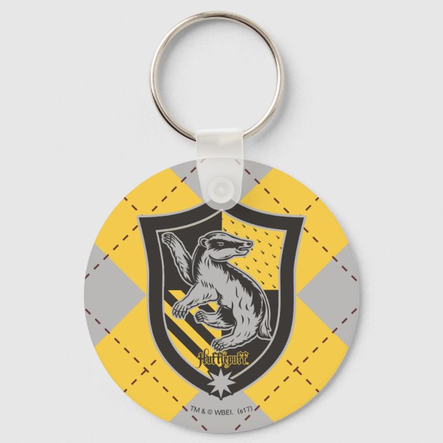 Harry Potter | Hufflepuff House Pride Crest Key Ring (Front)