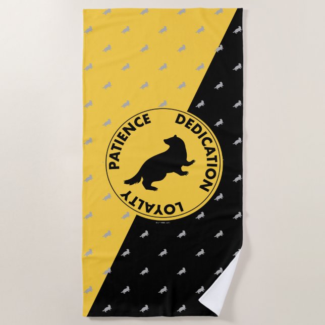 Harry Potter | HUFFLEPUFF™ House Traits Graphic Beach Towel (Front)