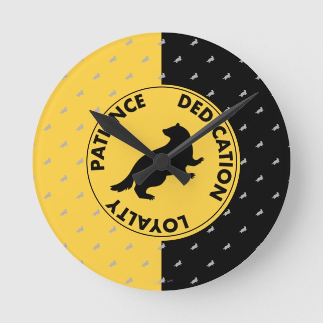 Harry Potter | HUFFLEPUFF™ House Traits Graphic Round Clock (Front)