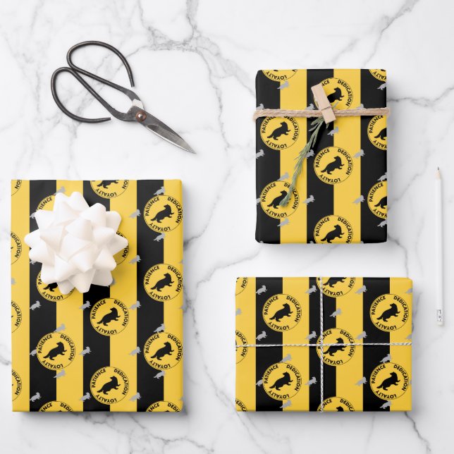 Harry Potter | HUFFLEPUFF™ House Traits Graphic Wrapping Paper Sheet (Front)