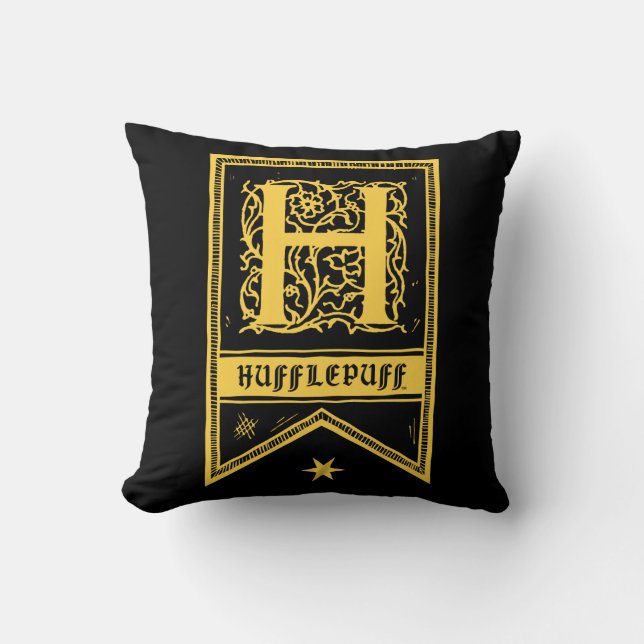 Harry Potter | Hufflepuff Monogram Banner Cushion (Front)