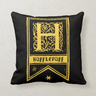 Harry Potter Hufflepuff Monogram Banner Cushion