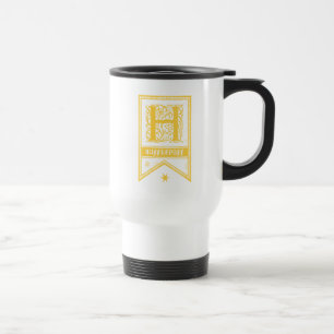 Harry Potter   Hufflepuff Monogram Banner Travel Mug