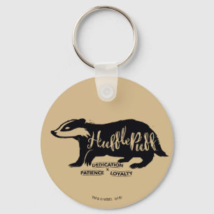 Harry Potter   HUFFLEPUFF™ Silhouette Typography Key Ring