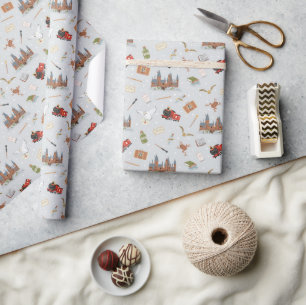 Harry Potter Icons Pattern - Baby Shower Wrapping Paper