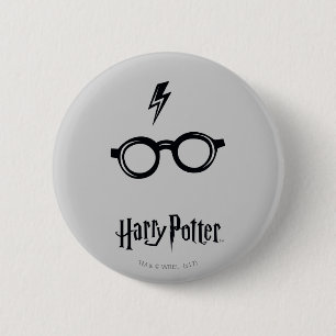 Harry Potter   Lightning Scar and Glasses 6 Cm Round Badge
