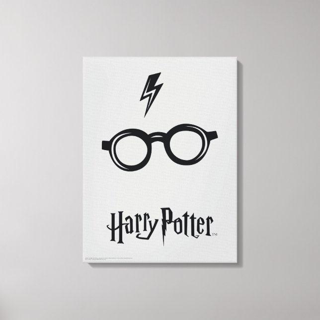 Harry Potter | Lightning Scar and Glasses Canvas Print (Front)