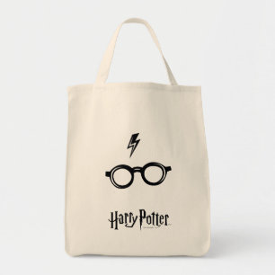 Harry Potter   Lightning Scar and Glasses Tote Bag