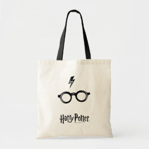 Harry Potter   Lightning Scar and Glasses Tote Bag