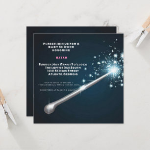 Harry Potter   Magic wand Baby Shower Invitation