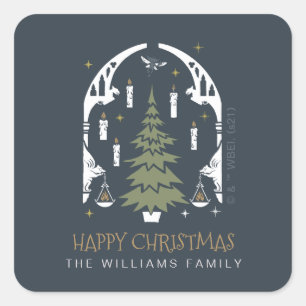 HARRY POTTER™ Magical Christmas Tree Square Sticker