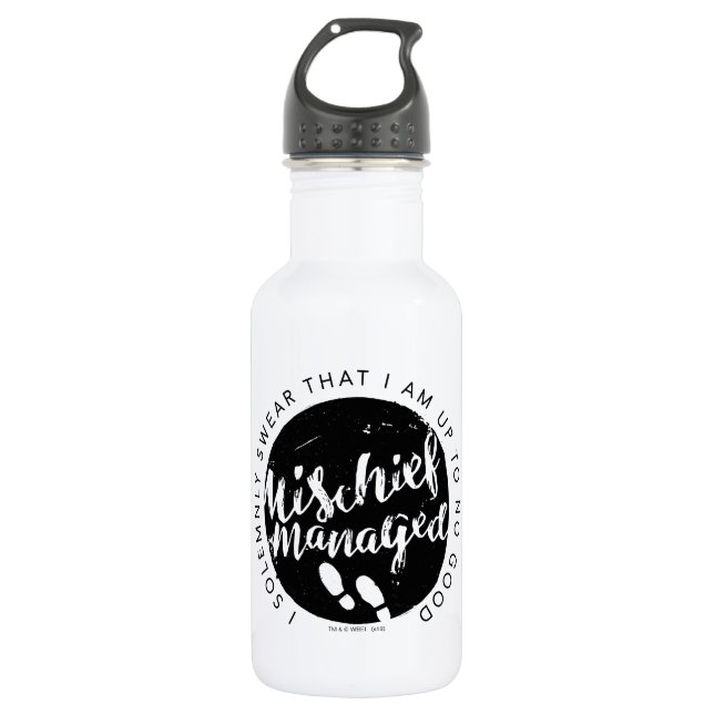 Harry Potter | Marauder's Map Charms Typography 532 Ml Water Bottle (Front)