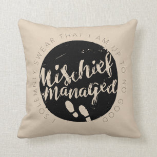 Harry Potter Marauder's Map Charms Typography Cushion