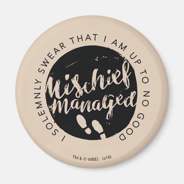 Harry Potter | Marauder's Map Charms Typography Magnet (Front)