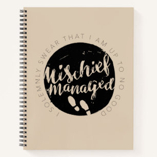 Harry Potter Marauder's Map Charms Typography Notebook