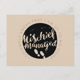 Harry Potter   Marauder's Map Charms Typography Postcard