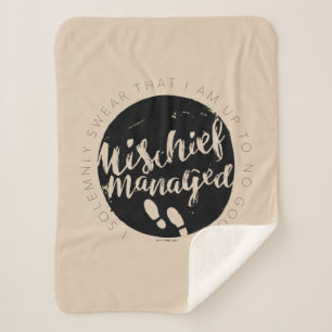 Harry Potter Marauder's Map Charms Typography Sherpa Blanket