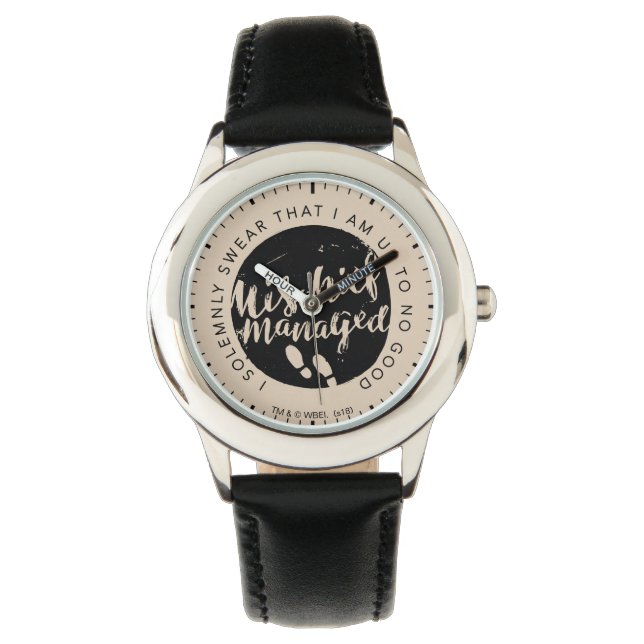 Harry Potter | Marauder's Map Charms Typography Watch (Front)