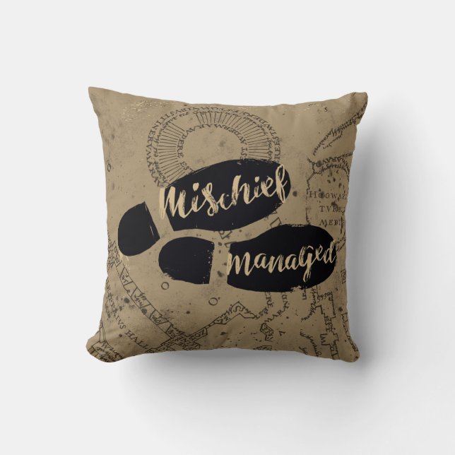 Harry Potter | MISCHIEF MANAGED™ Map Footprints Cushion (Front)