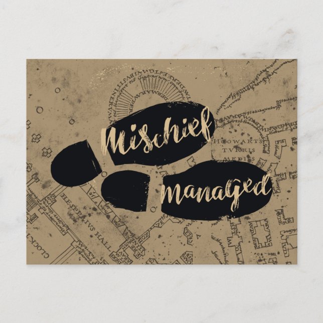 Harry Potter | MISCHIEF MANAGED™ Map Footprints Postcard (Front)