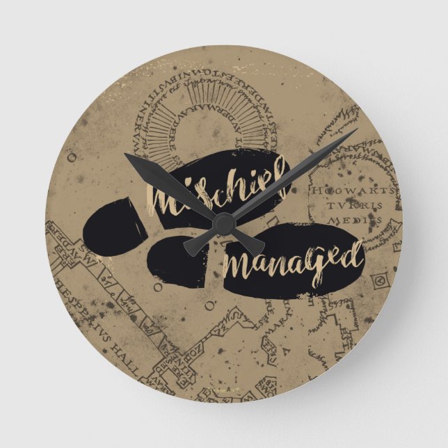 Harry Potter | MISCHIEF MANAGED™ Map Footprints Round Clock (Front)