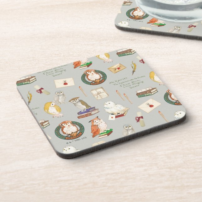 HARRY POTTER™ | Owl Letter Pattern Coaster (Left Side)