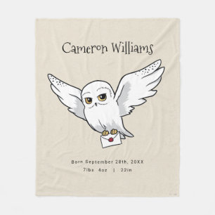 Harry Potter Personalized Hedwig Fleece Blanket