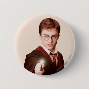 Harry Potter Points Wand 6 Cm Round Badge