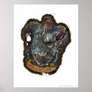 Harry Potter   Ravenclaw Crest - Destroyed Poster