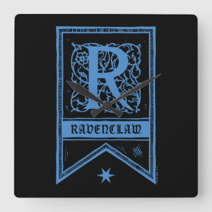 Harry Potter Ravenclaw Monogram Banner Square Wall Clock