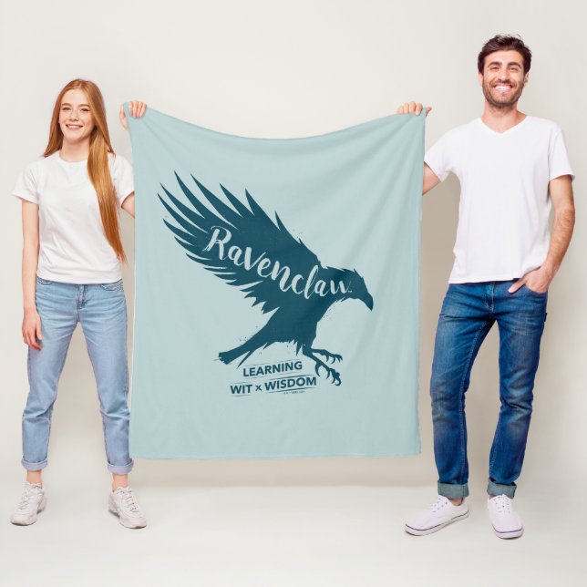 Harry Potter | RAVENCLAW™ Silhouette Typography Fleece Blanket (In Situ)