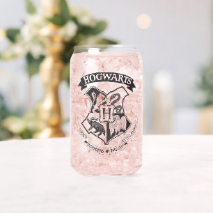 Harry Potter   Retro Hogwarts Crest Can Glass