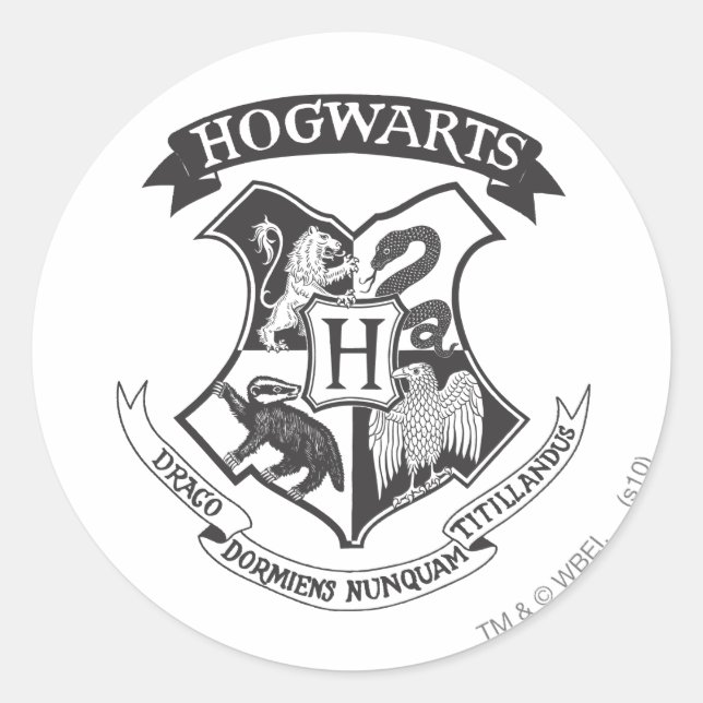 Harry Potter | Retro Hogwarts Crest Classic Round Sticker (Front)