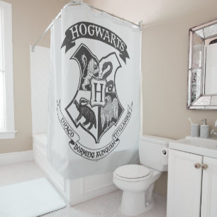 Harry Potter Retro Hogwarts Crest Shower Curtain
