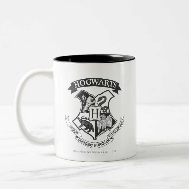 Harry Potter | Retro Hogwarts Crest Two-Tone Coffee Mug (Left)