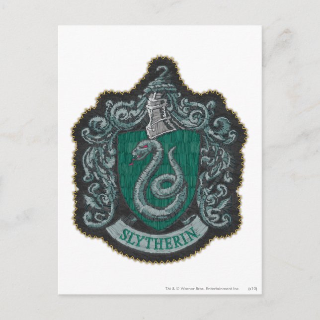 Harry Potter | Retro Mighty Slytherin Crest Postcard (Front)