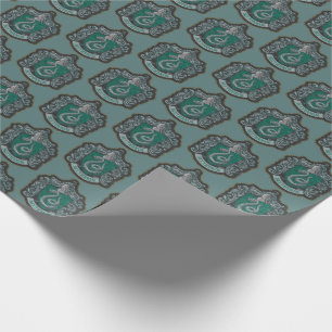Harry Potter   Retro Mighty Slytherin Crest Wrapping Paper