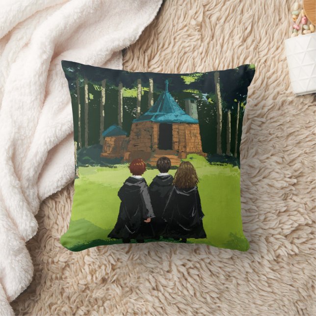 HARRY POTTER™, Ron, & Hermione at Hagrid's Hut Cushion (Blanket)