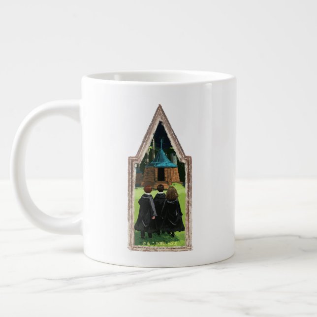 HARRY POTTER™, Ron, & Hermione at Hagrid's Hut Large Coffee Mug (Left)