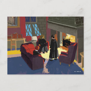 HARRY POTTER™, Ron, & Hermione in Common Room Postcard